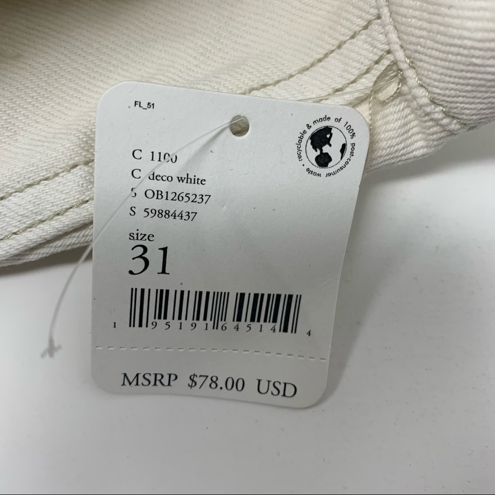 NEW Free People Brea Cutoff Skirt in Deco White - Picture 10 of 12